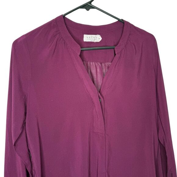 |EUC| VELVET BY GRAHAM & SPENCER Challis V Neck Blouse - Picture 3 of 6